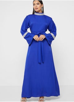 Buy Flute Sleeve Embellished Dress in Saudi Arabia