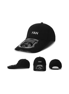 New 3 Speed Fan Cap USB Rechargeable 