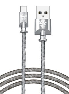 Buy Type C Fast Charging Cable 1m, QC3.0, 3A, USB A to USB C Data Transfer Cable, Metal Braided in UAE