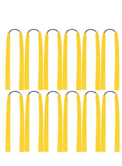 Buy Flat Slingshot Rubber Bands, 12 Pcs 0.75mm Thickness Folding Yellow Flat Elastic Band, Replacement High Elastic Rubber, Latex Flat Rubber Bands for Slingshot Catapult in Saudi Arabia