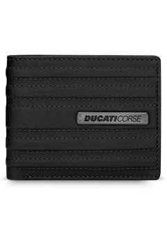 اشتري Ducati Corse Linea Black Genuine Leather Wallet For Men - DTLGW2200101 في الامارات