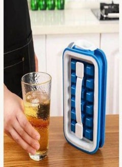 Buy Food Grade Ice Tray Making Mold Silicone Ice Maker Storage Box Portable Ice Cubes in Saudi Arabia