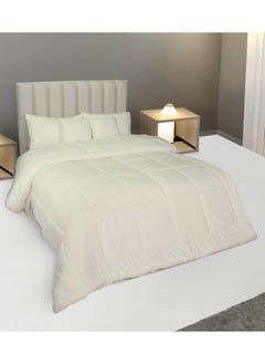 Buy Comforter set king size 6Pcs with soft filling 220*240 cm Beige in Saudi Arabia