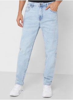 Buy Light Wash Relaxed Fit Jeans in UAE