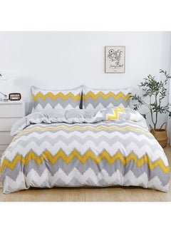 Buy 4-Piece Single Size Duvet Cover Set|1 Duvet Cover + 1 Fitted Sheet + 2 Pillow Cases|Microfibre|CONFETTI in UAE