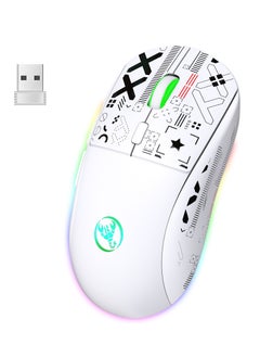 Buy 2.4G Wireless Mouse, Wireless Mouse for Laptop, Portable Type C Charging 5 Level DPI Mouse with 12 RGB Lighting Modes for Computer Laptop in Saudi Arabia