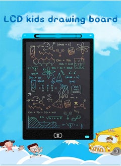 Buy LCD Writing Tablet for Kids, 12 Inch Colorful Doodle Board Drawing Pad, Erasable Electronic Painting Pads, Reusable Writing Pad, with Lock Function Educational Toy Gift for Girls Boys Toddlers (Blue) in Saudi Arabia