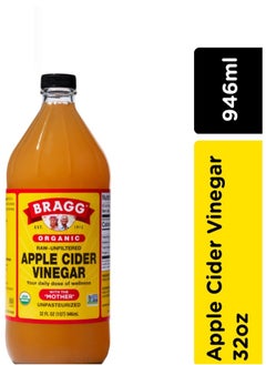 Buy Raw Organic Apple Cider Vinegar with The Mother Unfiltered - 946ml in Saudi Arabia