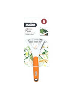 Buy Stainless Steel Blade Compact Julienne Peeler Orange and White 7.09 x 1.18 x 0.98 Inch E950019U in Saudi Arabia