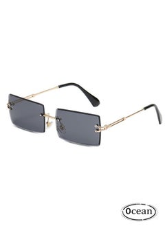 Buy Trendy Rimless Vintage Rectangular Sunglasses in UAE