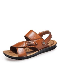 Buy Buckle Detail Casual Sandals Brown in Saudi Arabia