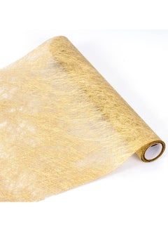 اشتري Table Runner Gold, Glitter Metallic Table Runner Roll 12 In x 36 Ft Gold Runner for Table, Event Party Supplies, Wedding, Birthday, Banquets, Graduation, Party Table Decorations في الامارات