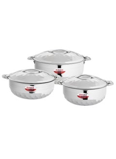 Buy Stainless Steel Hotpot Set of 3 pieces in Saudi Arabia