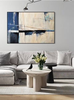 Buy Blue Gray Abstract Canvas Framed Wall Art in UAE