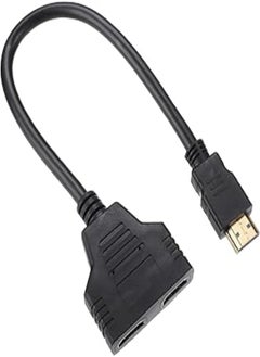 اشتري Generic 1080P HDMI Male to 2 Female 1 In 2 Out Splitter Cable Adapter Converter - BLACK في مصر