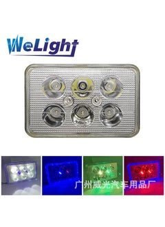 Buy Motorcycle 6-Bead LED Headlight Red Blue Flash in Saudi Arabia