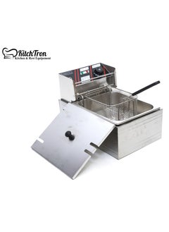 Buy KitchTron Electric Deep Fryer Stylish Black Panel 6L 2500W, Stainless Steel Single Tank Fryer with Fryer Basket. Outstanding Adjustable Temperature Control. Perfect for Home and Commercial Restaurants in UAE