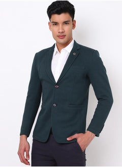 Buy Notch Lapel Single Breasted Blazer with Button Cuff in Saudi Arabia