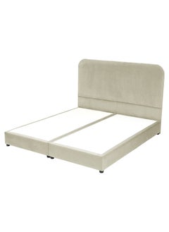 Buy Leen | Velvet Bed Frame - Beige in Saudi Arabia