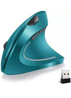 اشتري ماوس Vertical Wireless Rechargeable Mouse، مستشعر بصري 2400 نقطة في البوصة، نقرات صامتة في مصر