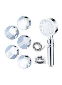 Buy Handheld Shower Head High Pressure Shower Head with ON/OFF Pause Switch, Powerful 5 Shower Spray Modes Shower Wand with Hose and Bracket, Detachable Shower Accessories in Saudi Arabia