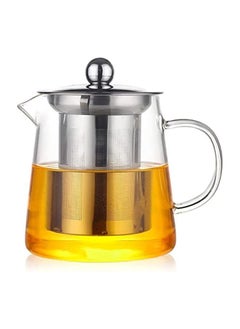 Buy With Infuser Clear Glass Teapot,Tea Pot With Tea Strainers,Borosilicate Glass Teapot With Infusers For Loose Teaheat Resistant Loose Leaf Teapot,Stovetop Dishwasher Safe (750Ml/25Oz) in UAE