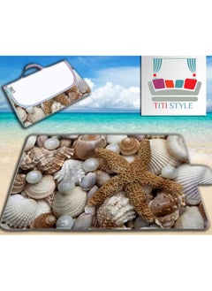 اشتري Waterproof beach rug that can be folded into a small and lightweight bag, 100 x 145 cm في مصر