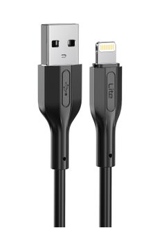 اشتري Moxedo Lite USB to Lightning Fast Charging Cable 1M Compatible for iPhone 14/14 Plus/14 Pro/14 Pro Max, iPhone 13/12 Series, iPhone SE 2022/11/XR/XS Max (Black) في الامارات