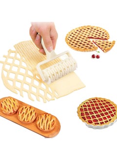 اشتري Time-Saver Dough Lattice Roller Cutter for Perfect Pie, Pizza, Biscuits, and More - Essential Baking Tool for Easy Crust Creation في الامارات