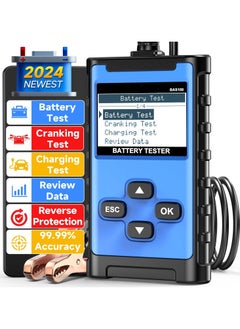 اشتري Battery Tester 12V 24V Car Battery Tester 100-2000 CCA Battery Tester, Cranking Charging System Alternator Tester Battery Analyzer for Car Truck Motorcycle SUV ATV Boat في السعودية