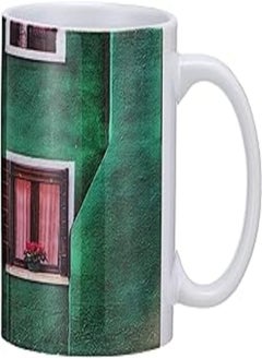 اشتري Ceramic printed mug with window design - multi color في مصر