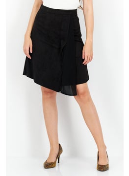 اشتري Women Suede Mini Skirt, Black في الامارات