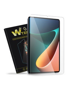 اشتري واقي شاشة بحواف منحنية من الزجاج المقوى الفاخر لهاتف Xiaomi Pad 5 Pro شفاف في السعودية