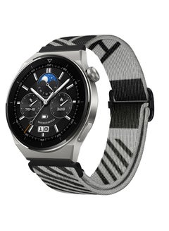 Buy 22MM Adjustable Woven Nylon Band for Huawei Watch GT 4 46mm/ GT 3/ GT2 46MM/ Huawei Watch 4 pro 48mm/ Samsung Galaxy Watch 3 45mm,Gear S3 Classic/S3 Frontier in UAE