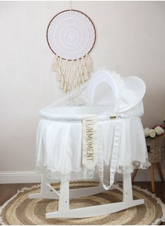 Buy Moses basket bed with white vibrator holder in Saudi Arabia