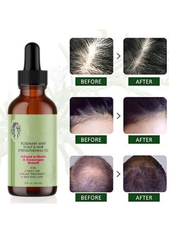 Buy MIELLE Rosemary Hair Growth Essential Oil Anti Hair Loss Fast Regrowth Essence Aromatherapy Repair Damaged Frizzy Thinning Scalp Hair-restorer Dense Hair Growth Serum（30ml） in UAE