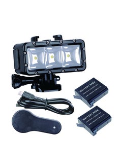 Buy Waterproof Light High Power Dimmable Dual Battery Waterproof LED Video Light Fill Night Light Diving Underwater Light for Gopro Hero 10 Hero 9 Hero 8 Hero 7Hero 6 Hero 5 Hero 4/3+/3 Session in UAE