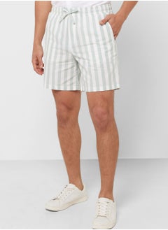 Buy Striped Drawstring Shorts in UAE