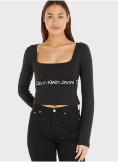 Buy Logo Knitted Top in UAE