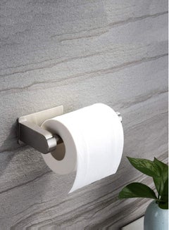 Buy Self Adhesive Toilet Paper Holder - Bathroom Toilet Paper Holder Stand no Drilling Stainless Steel Brushed in Saudi Arabia