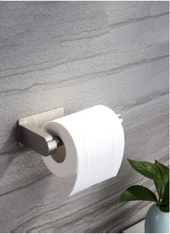 Buy Self Adhesive Toilet Paper Holder - Bathroom Toilet Paper Holder Stand no Drilling Stainless Steel Brushed in Saudi Arabia