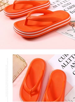 Buy Suitable for men and women, flip-flops, home slippers, casual thick-soled slippers, outer wear slippers in UAE