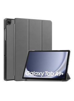 Buy Trifold Smart Cover Protective Slim Case for Samsung Galaxy Tab A9 Plus Grey in Saudi Arabia