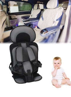Buy Duck Grey Auto Child Safety Seat Kids Travel Seat Cushions Foldable Cushioned Car Seat with Safety Harness for Baby Kids(Size S) in Saudi Arabia