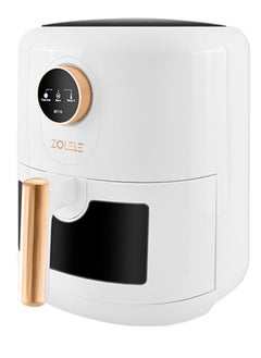 Buy Zolele ZA004 Electric Air Fryer 4.5L Capacity Non Stick Coating Frying Basket Knob Control Temperature 80 200 Degree Celsius 4D Hot Air Circulation Pull Pan Automatic Power Off 1400W Power White in UAE