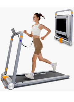 Buy Foldable Walking Pad Treadmill Machine|Treadmill For Home With Unique Full-Fold Tech Patent, Space Saving Design With Remote Control, Bluetooth & Device Holder in UAE