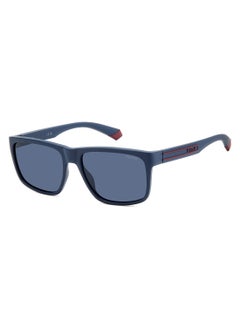 اشتري Men's Polarized Rectangular Sunglasses - Pld 2149/S Blue Millimeter - Lens Size: 57 Mm في السعودية