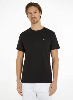 Buy Men's Monogram T-Shirt - Cotton jersey, Black in Saudi Arabia