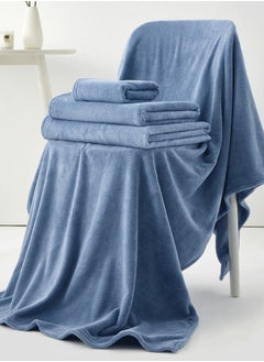 Buy Modern towel, very large, petrol blue in Saudi Arabia