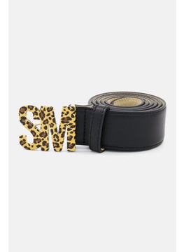 Buy Women Logo Buckle Belt, Black in Saudi Arabia